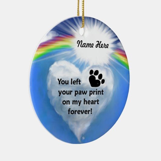 Het Gedicht van de Druk van de poot Keramisch Ornament (Rechts)