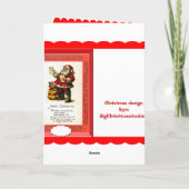 Het gedicht van de kerstman feestdagen kaart (Achterkant)