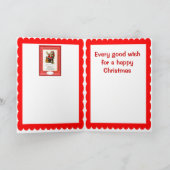 Het gedicht van de kerstman feestdagen kaart (Binnen)