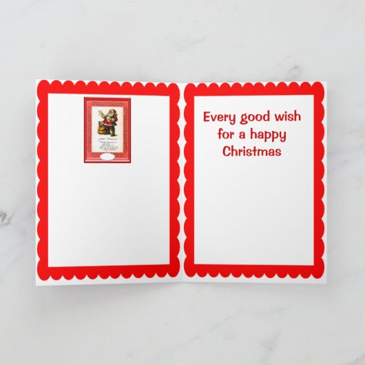 Het gedicht van de kerstman feestdagen kaart (Binnen)