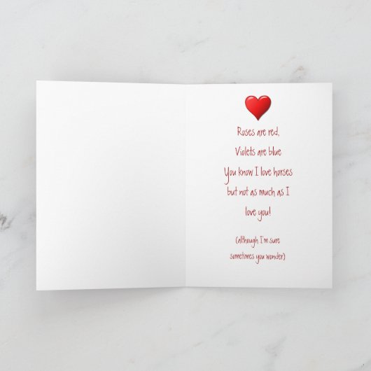 Het Gedicht van de Liefde van Valentijn van het Feestdagen Kaart (Binnen)