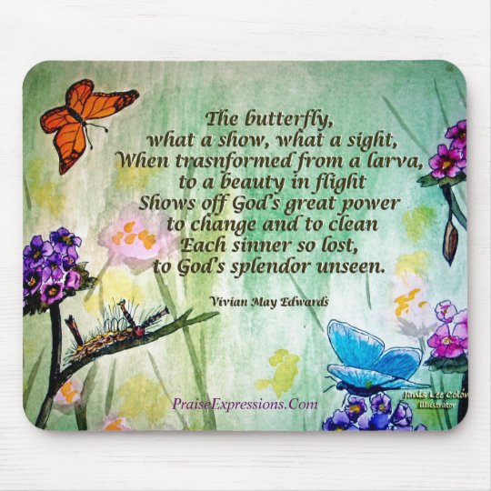 Wonderbaarlijk Het gedicht van de vlinder 5x7 w, muismat | Zazzle.nl ID-39