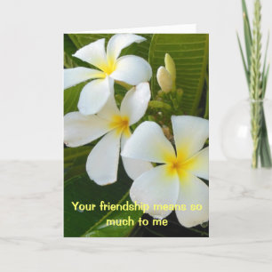 Het Gedicht van de Vriendschap van Plumeria Bedankkaart