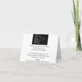 Het Gedicht van de WOLF van de WILDERNIS op een Feestdagen Kaart (Achterkant)