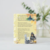 Het gedicht van een heks briefkaart (Staand voorkant)