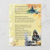 Het gedicht van een heks briefkaart (Voorkant)