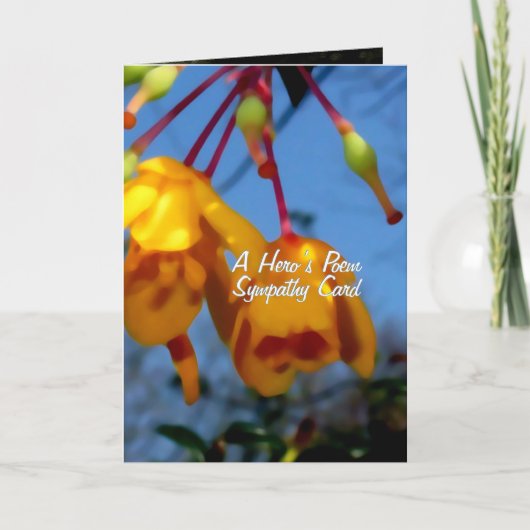 Het Gedicht van een Held, sympathiekaart Kaart (Voorkant)