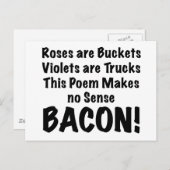 Het Gedicht van het bacon Briefkaart (Voorkant / Achterkant)