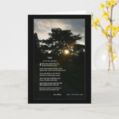 Het gedicht van Joyce Kilmer van "bomen", ontwerp Kaart (Gele Bloem)