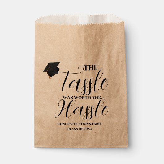 Het gedoe waard het gedoe afstudeerfeest Favor Bedankzakje (Voorkant)