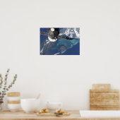 Het gedokte Voortgang 22 ruimtevaartuig Poster (Keuken)