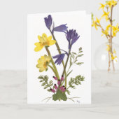 Het gedrukte Design van de Bloem Kaart (Gele Bloem)