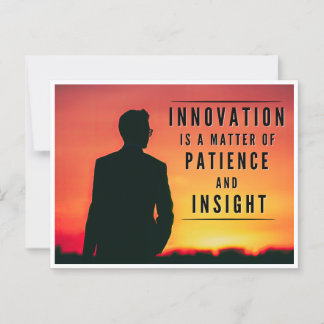 Het geduld van innovatie - Inspirerend Briefkaart