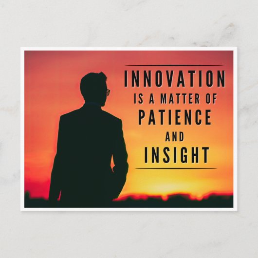 Het geduld van innovatie - Inspirerend Briefkaart (Voorkant)