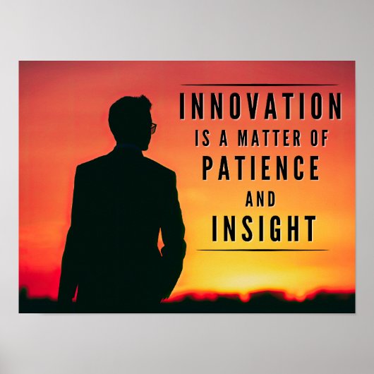 Het geduld van innovatie - Inspirerend Poster (Voorkant)