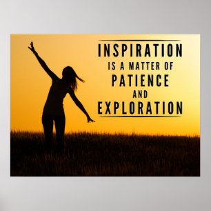 Het geduld van inspiratie poster