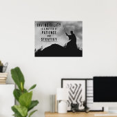 Het geduld van onoverwinnelijkheid - Inspirerend Poster (Thuiskantoor)