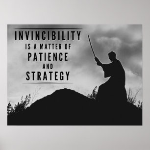 Het geduld van onoverwinnelijkheid - Inspirerend Poster