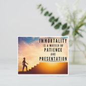 Het geduld van onsterfelijkheid - Inspirerend Briefkaart (Staand voorkant)