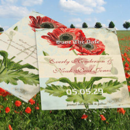 Het gedwongen Poppy Weddenschap van de Damasmakeri Save The Date