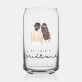 Het geeft bruidsmeisje Gift Bride Blikvorm Glas (Voorkant)