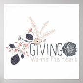 Het geeft de armen de hartspatterende bloemen poster (Voorkant)