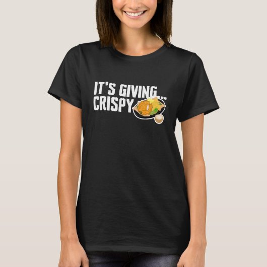 Het geeft knapperige gefrituurde vis bak t-shirt (Voorkant)