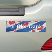 Het geeft Oan Bumper Sicker Fryslan vlag Bumpersticker (Op auto)