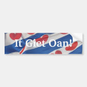 Het geeft Oan Bumper Sicker Fryslan vlag Bumpersticker (Voorkant)