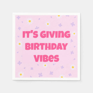 Het geeft verjaardagsvibes, Roze & Lavendel Servet