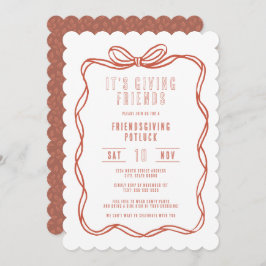 Het geeft vrienden Friendsgiving Coquette strikje Kaart