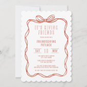 Het geeft vrienden Friendsgiving Coquette strikje Kaart (Voorkant)