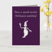 Het "geest-Tacular Huwelijk van Halloween!" - Kaart (Gele Bloem)