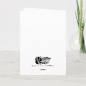 Het geëtste Wenskaart van het Katje Kaart (Achterkant)