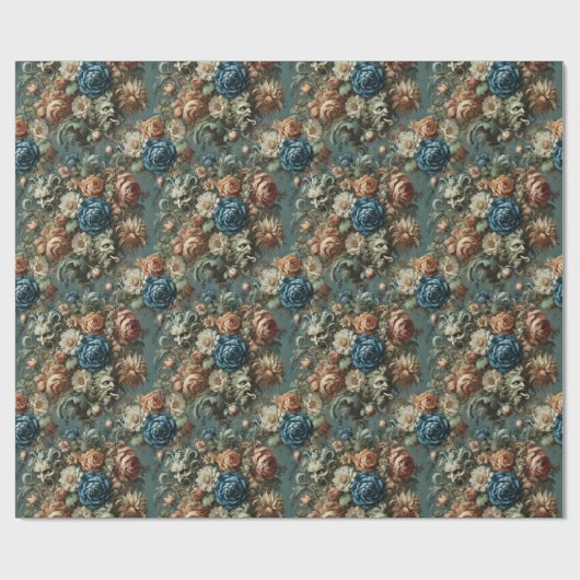 Het gefluister dat het mes slijpte - Barokke Flo Cadeaupapier (Vlak)