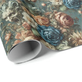 Het gefluister dat het mes slijpte - Barokke Flo Cadeaupapier (Rol Hoek)