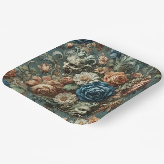 Het gefluister dat het mes slijpte - kussen papieren bordje (Gebogen)