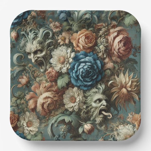 Het gefluister dat het mes slijpte - kussen papieren bordje (Voorkant)