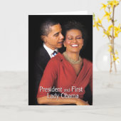Het gefluister (President & Presidentsvrouw Obama) Kaart (Gele Bloem)