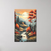 Het gefluister van de Autumn Stream Canvas Afdruk (Voorkant)