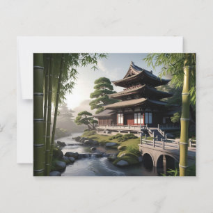 Het gefluister van de Bamboo Bridge Briefkaart