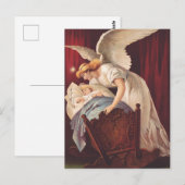 Het gefluister van de engel bij de wieg briefkaart (Voorkant / Achterkant)