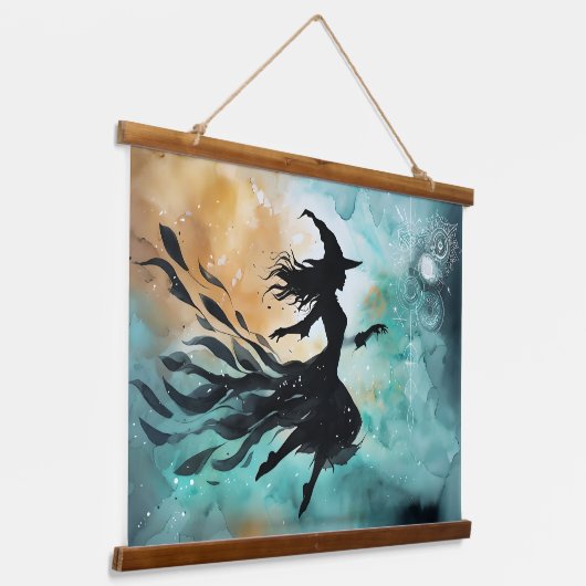 Het gefluister van de ether hangend wandkleed (Gebogen)