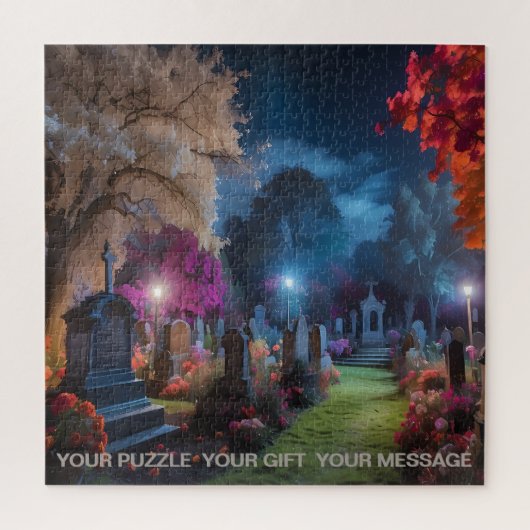 Het gefluister van de Moonlit Graveyard Legpuzzel (Verticaal)