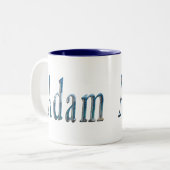 Het gefluister van de oceaan: de naam is Adam Tweekleurige Koffiemok (Voorkant links)