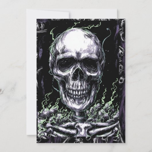 Het gefluister van de onheilspellende schedel kaart (Voorkant)