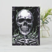 Het gefluister van de onheilspellende schedel kaart (Staand voorkant)