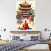 Het gefluister van de Pagode Canvas Afdruk (Insitu (Slaapkamer))