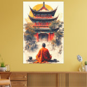 Het gefluister van de Pagode Canvas Afdruk (Insitu (Woonkamer))