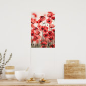 Het gefluister van de papavers poster (Keuken)